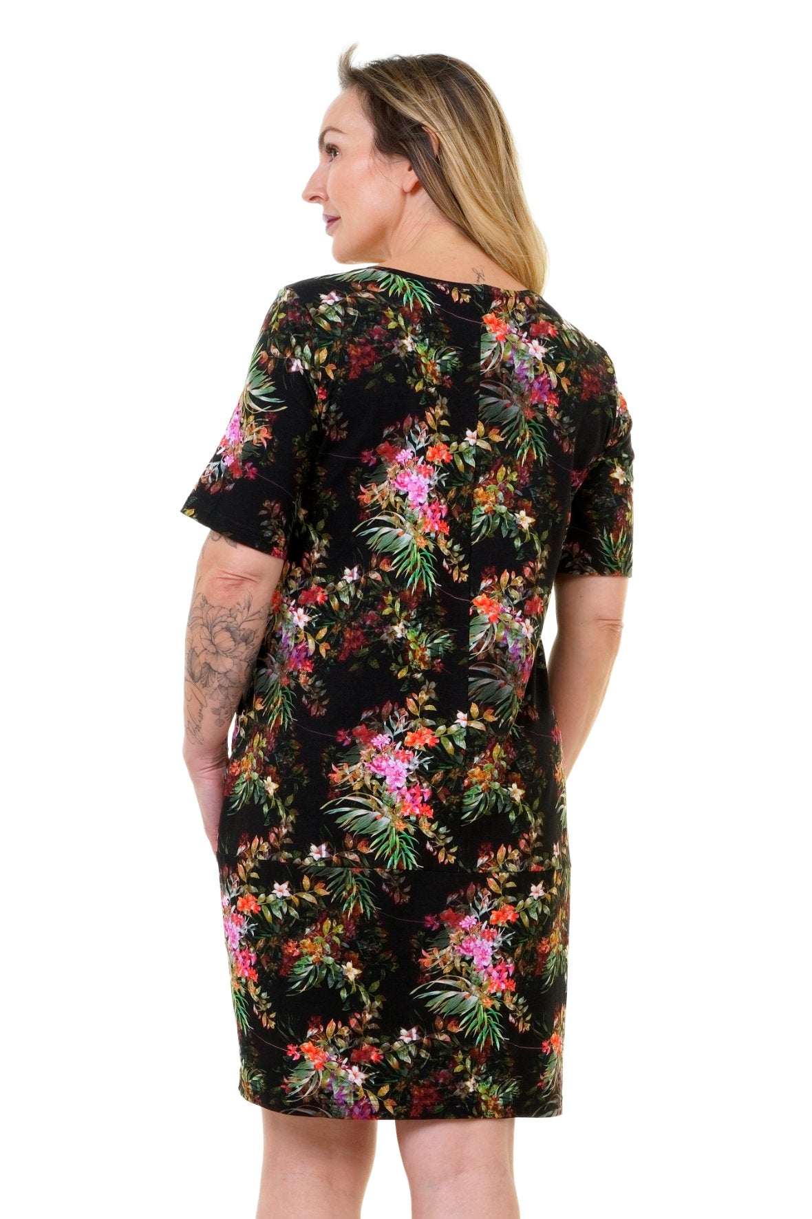 Wolkenkleid Prachtgarten – Legeres Jersey Kleid mit Taschen