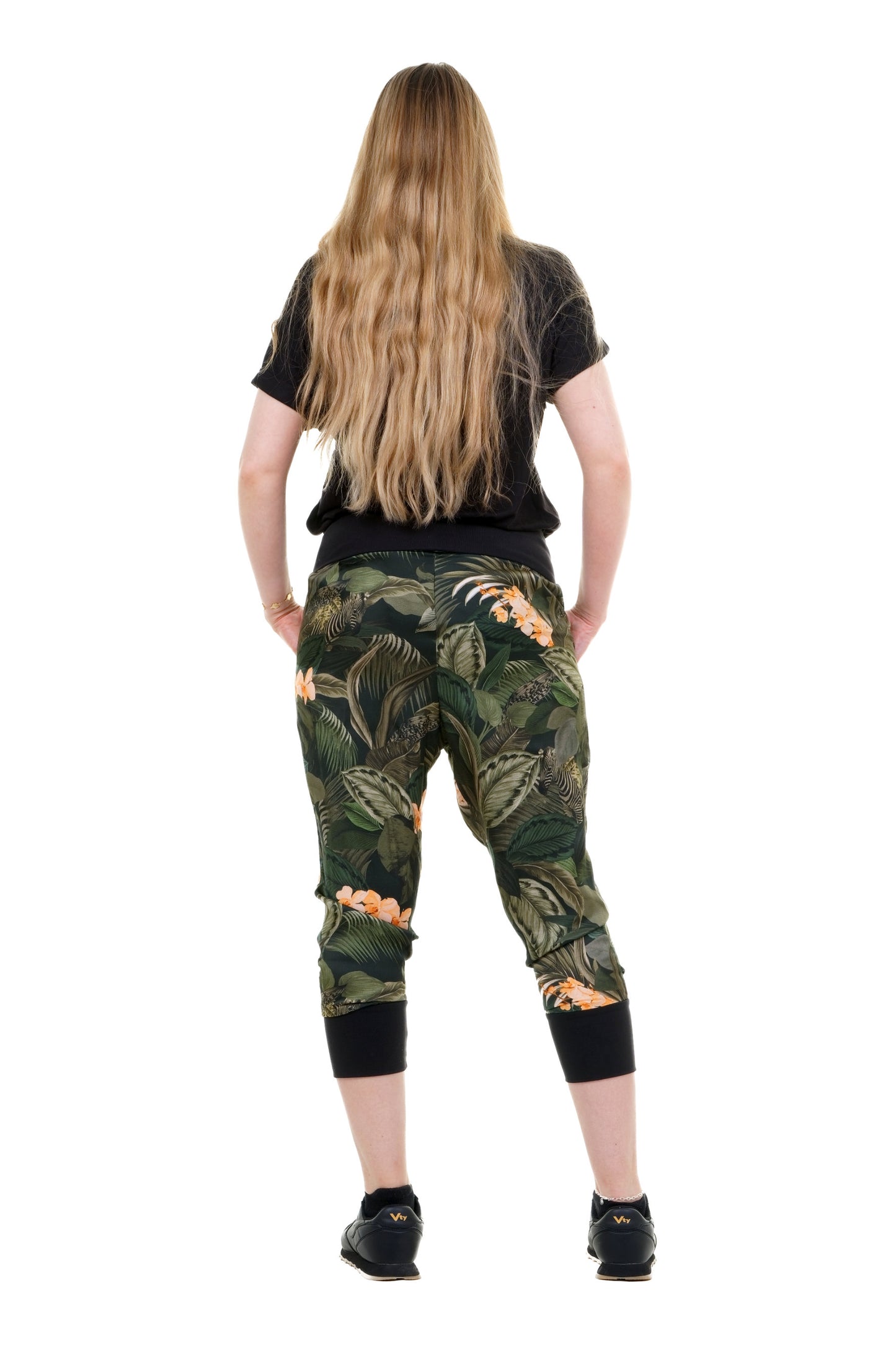 Yoga Hose Blusenstoff Jungle