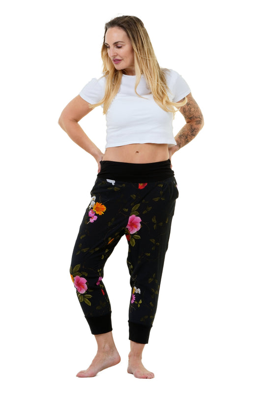 Yoga Hose Blusenstoff Sunflowers