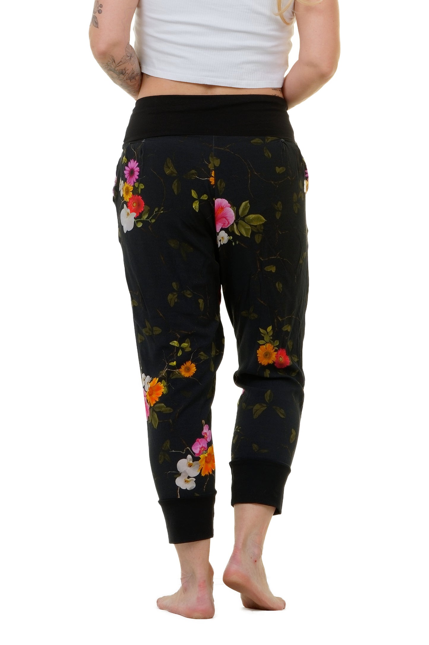 Yoga Hose Blusenstoff Sunflowers