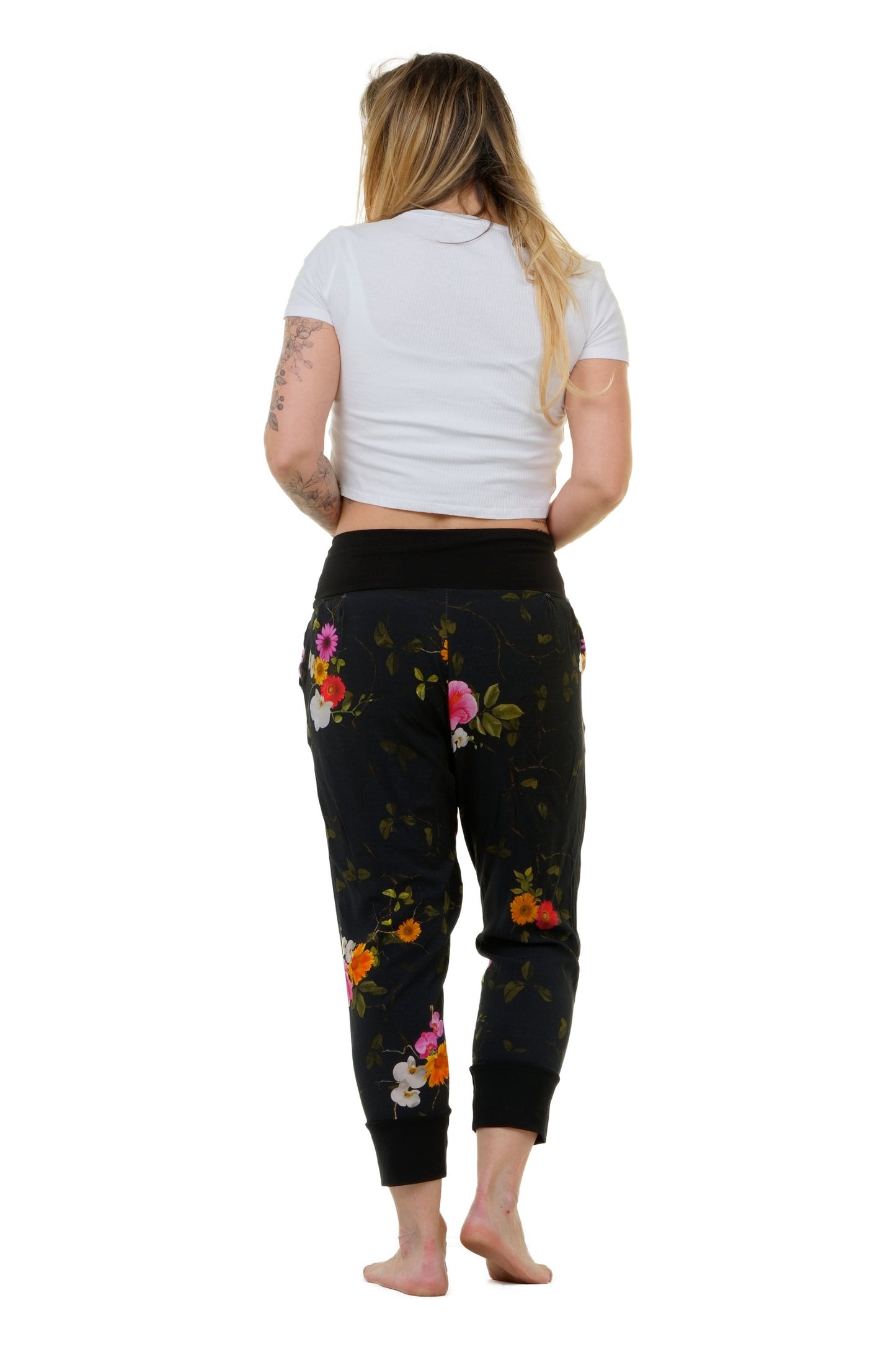 Yoga Hose Blusenstoff Sunflowers
