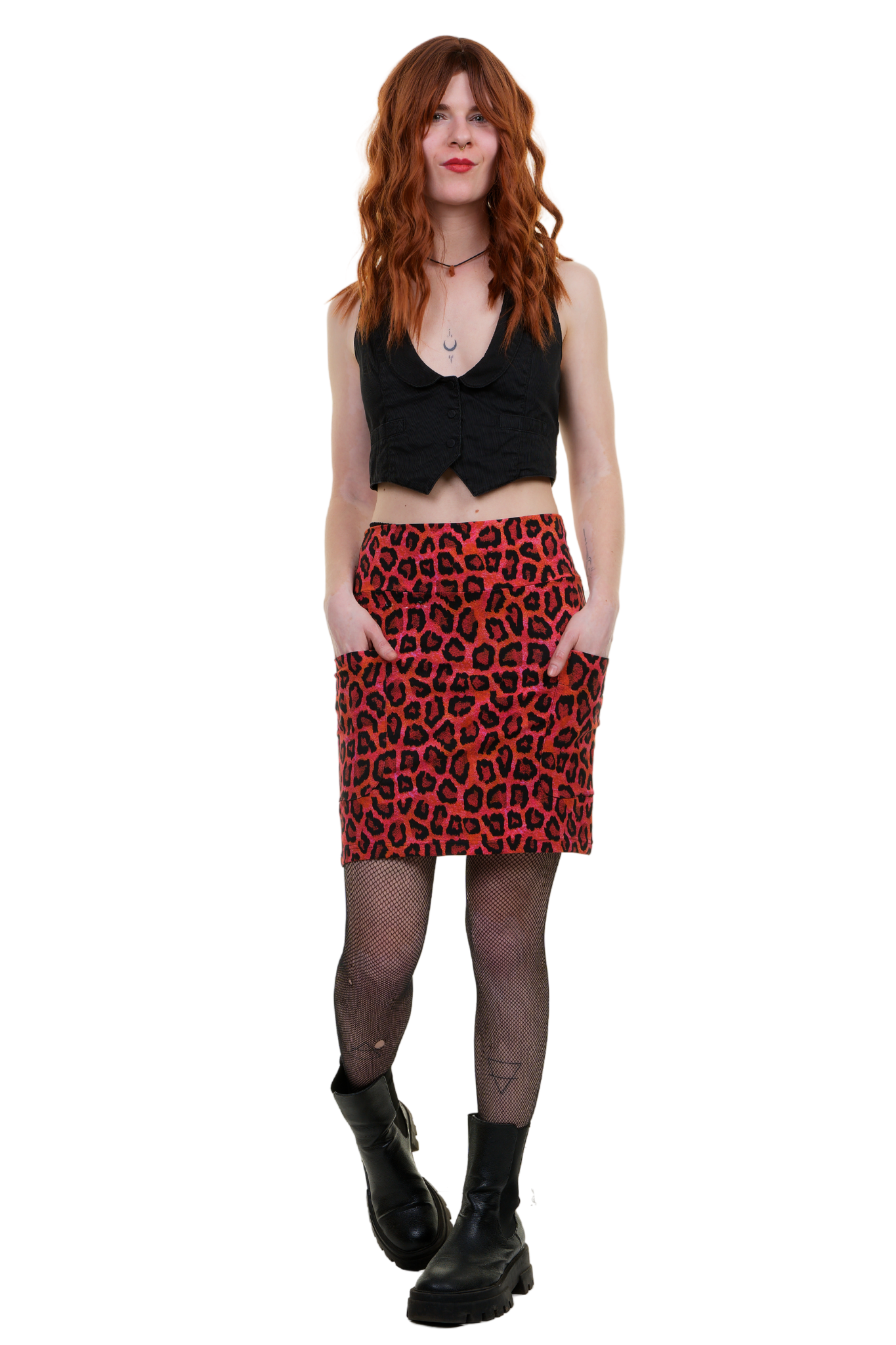 Mini skirt fancy with pockets