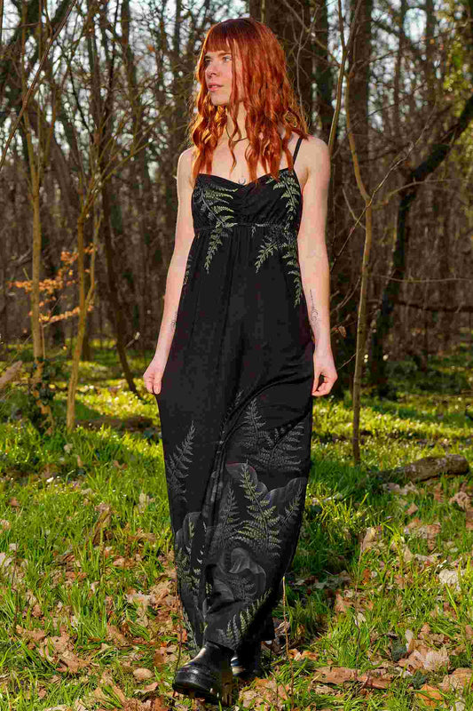 Happy strap dress dark fern