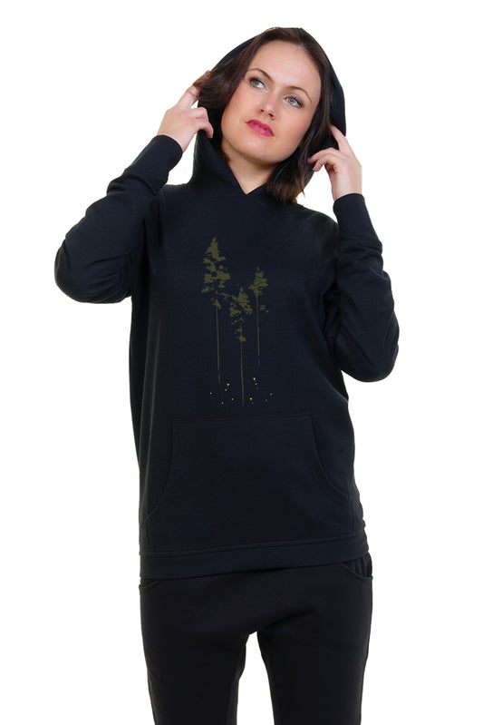 Hoodie summer black olive