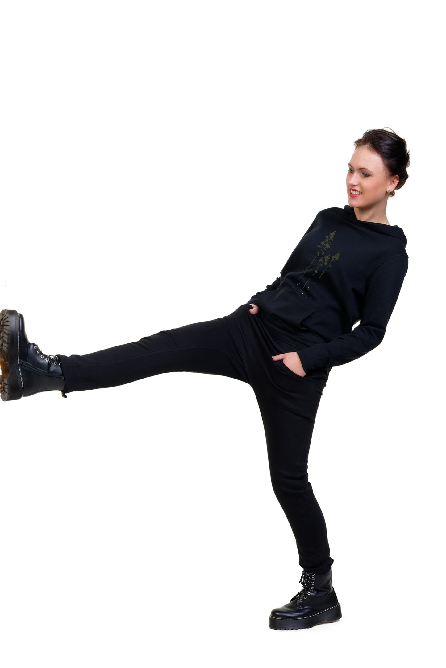 Hoodie summer black olive