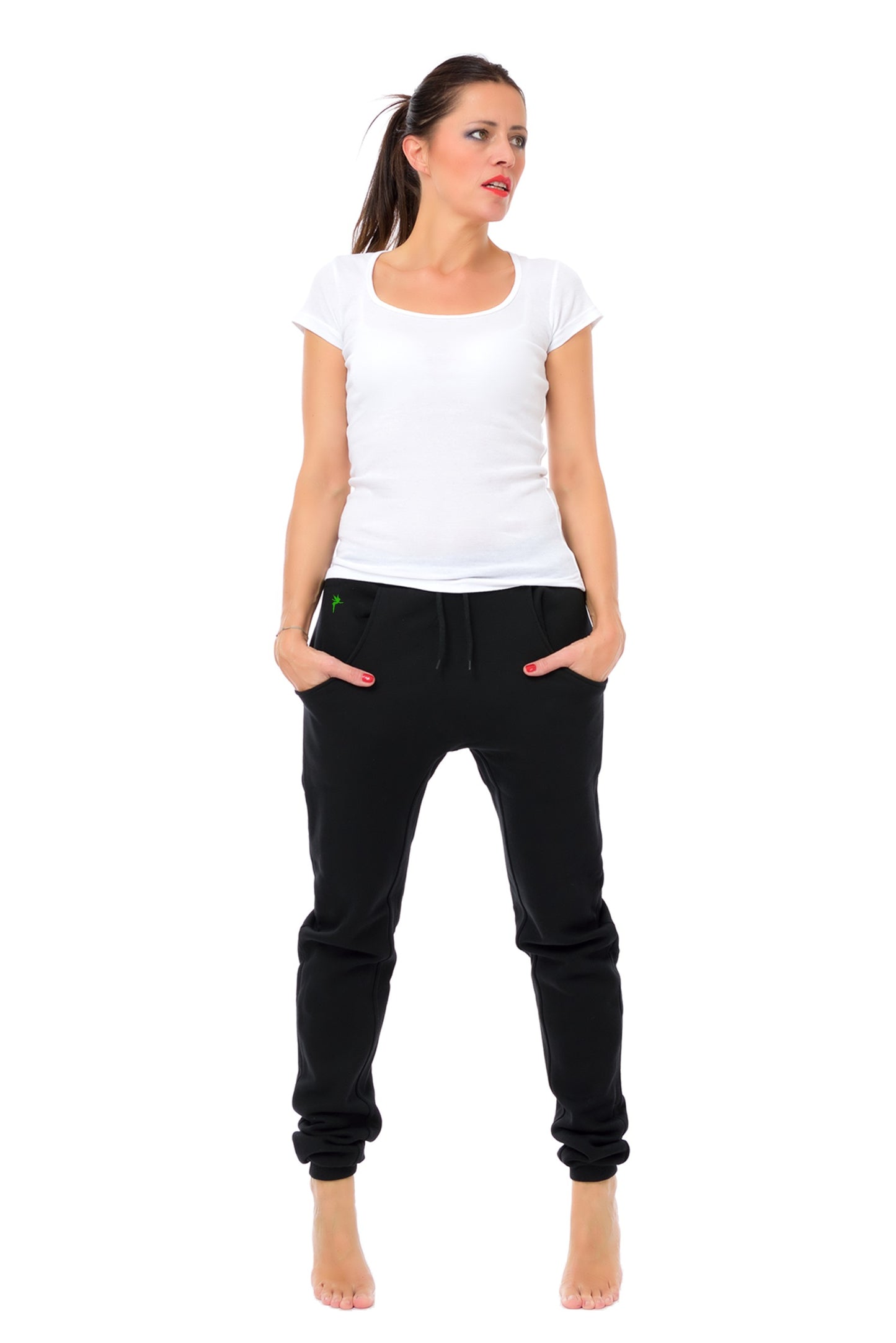 Jogging pants logo elf green