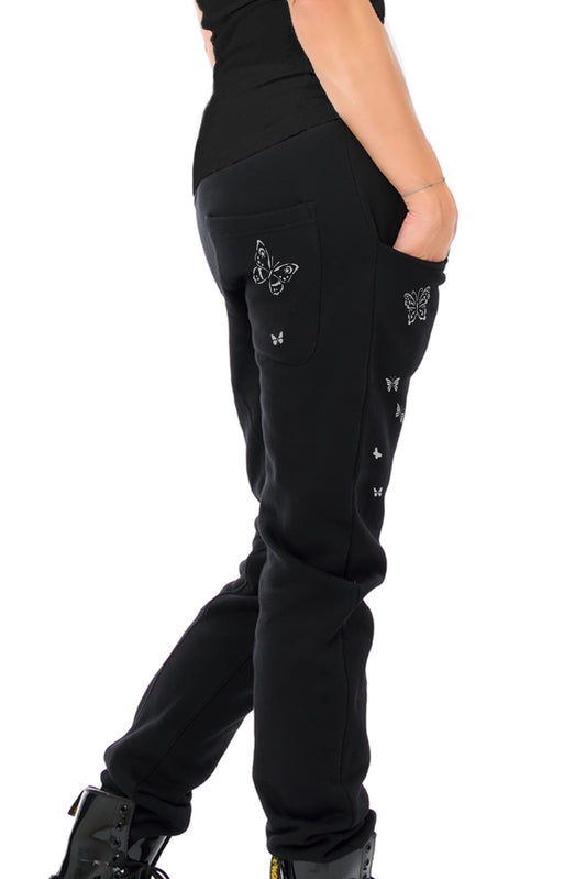 Sweat Pants Schmetterling grau