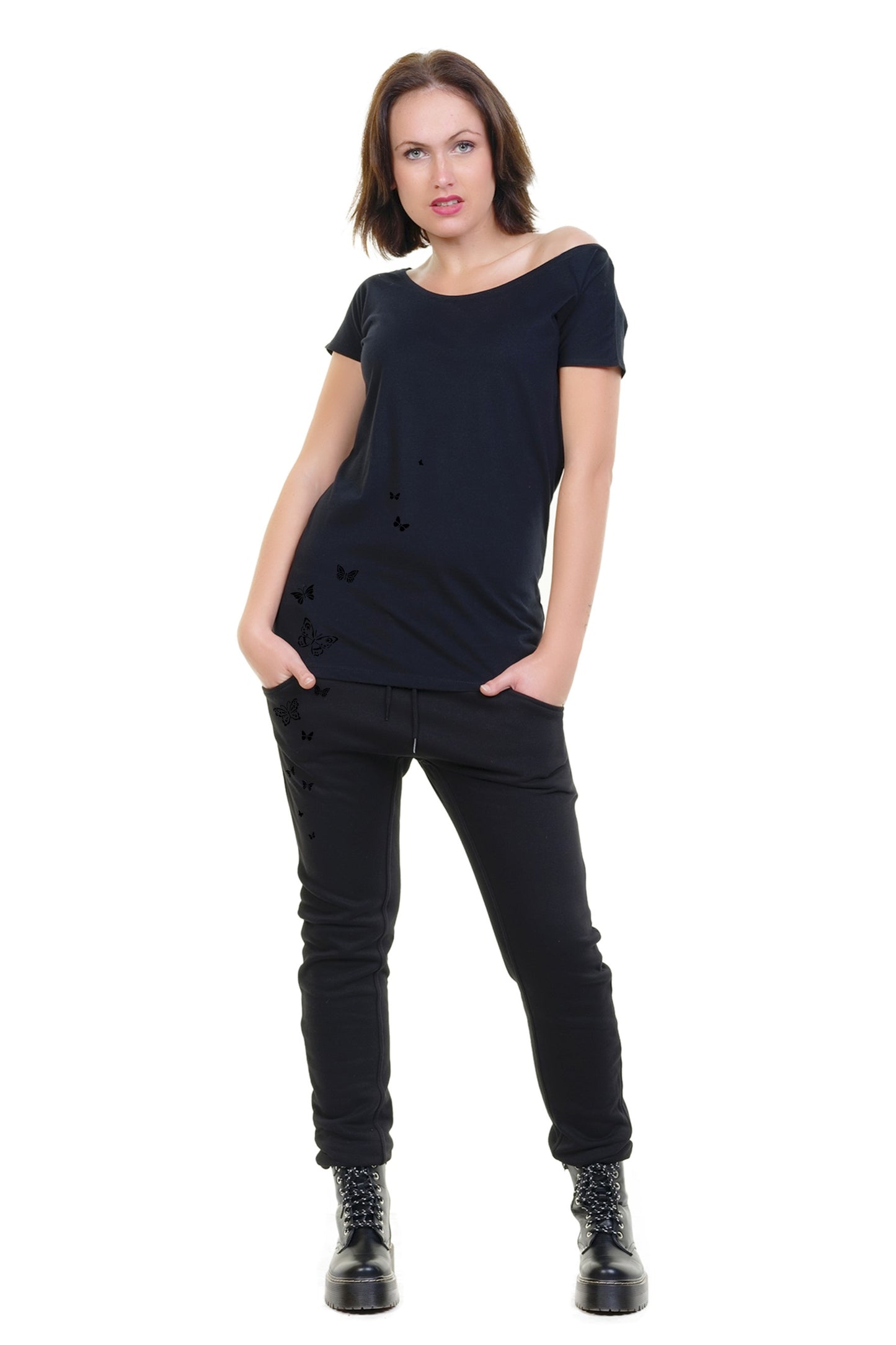 Sweat Pants Schmetterling schwarz