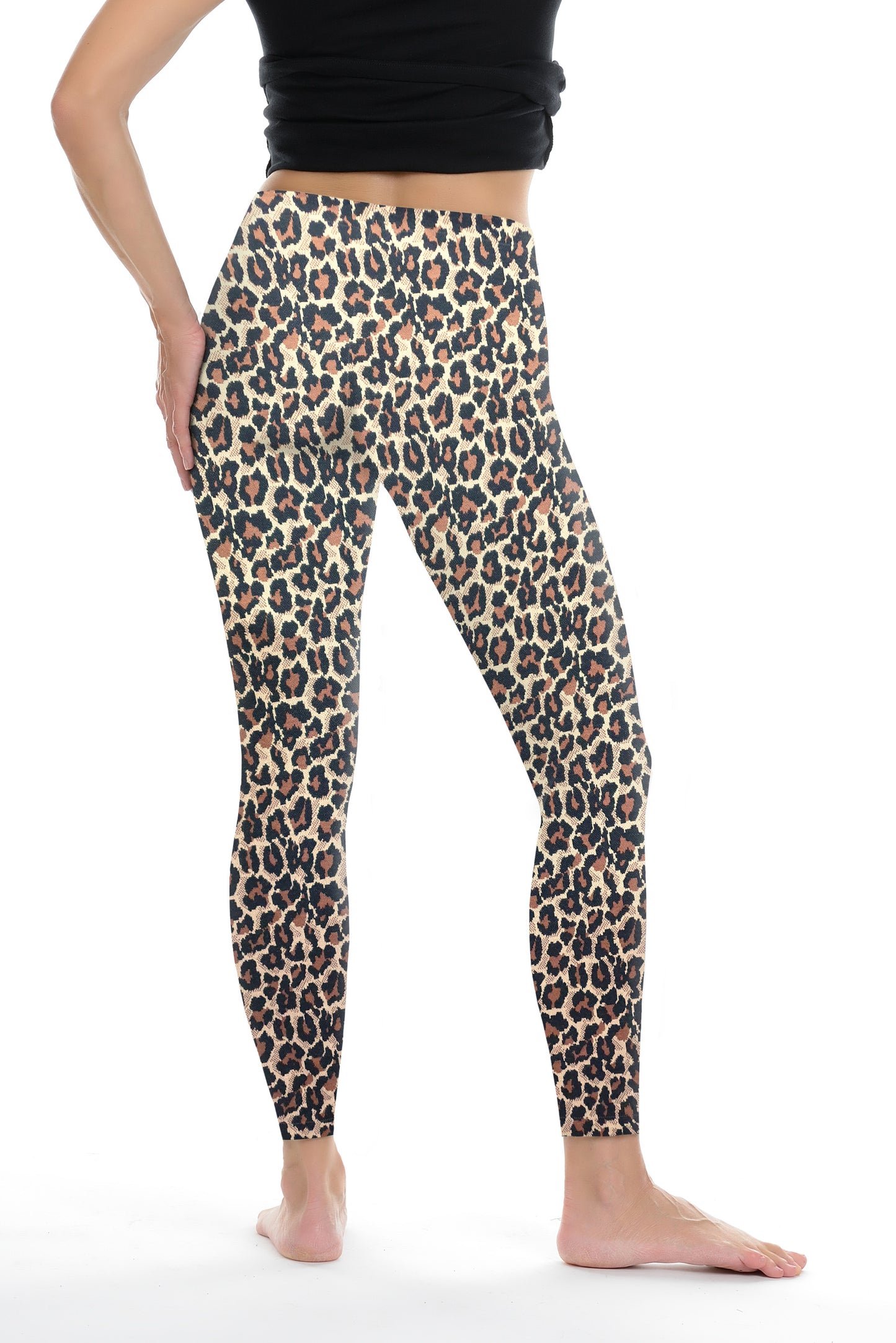 SALE Größe XXS Winter Leo Strick Leggings braun