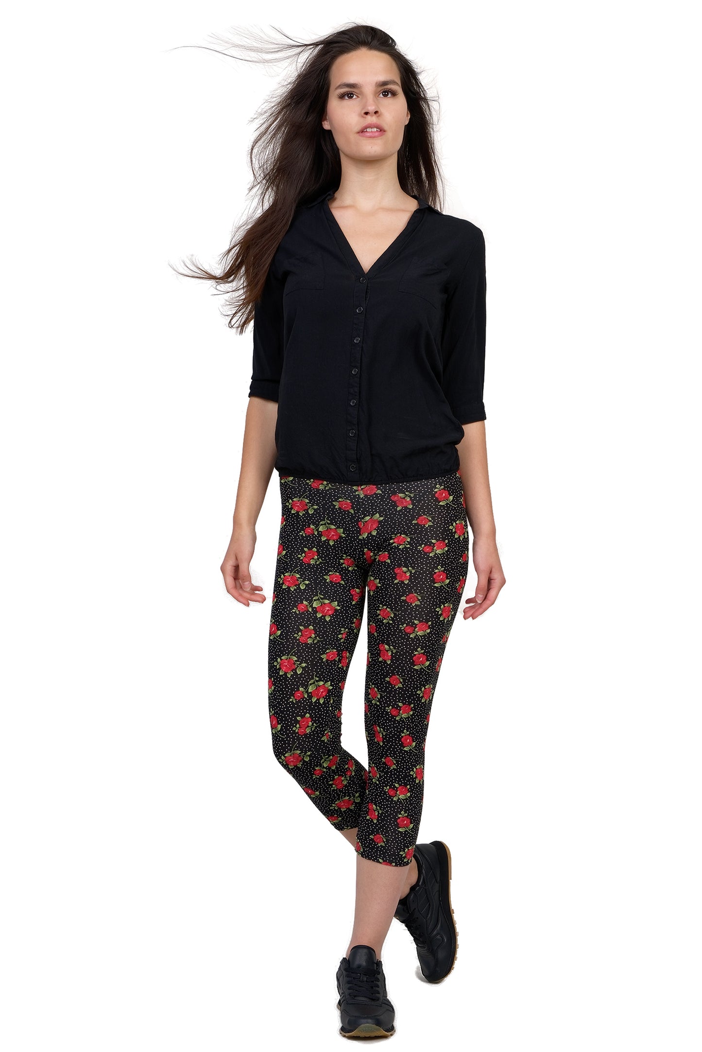 SALE Größe S Capri Leggins Pünktchen