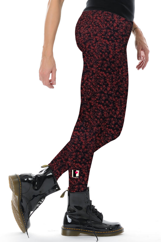 SALE Größe XS Love Leggins red flower