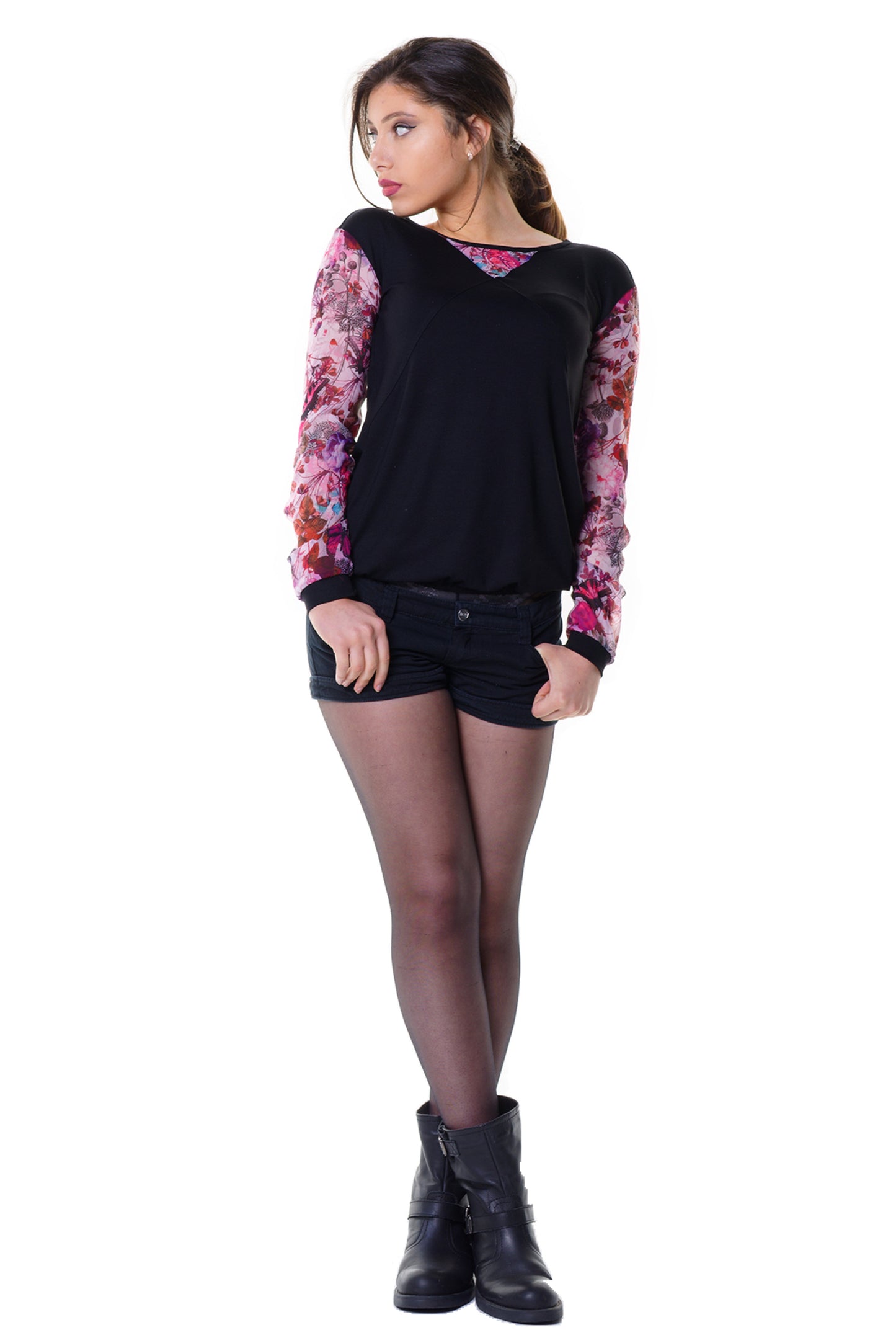 Longsleeve blouse magic butterfly pink