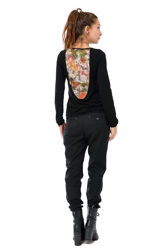 SALE Größe S Longsleeve Rückenzauber Schmetterling Grün