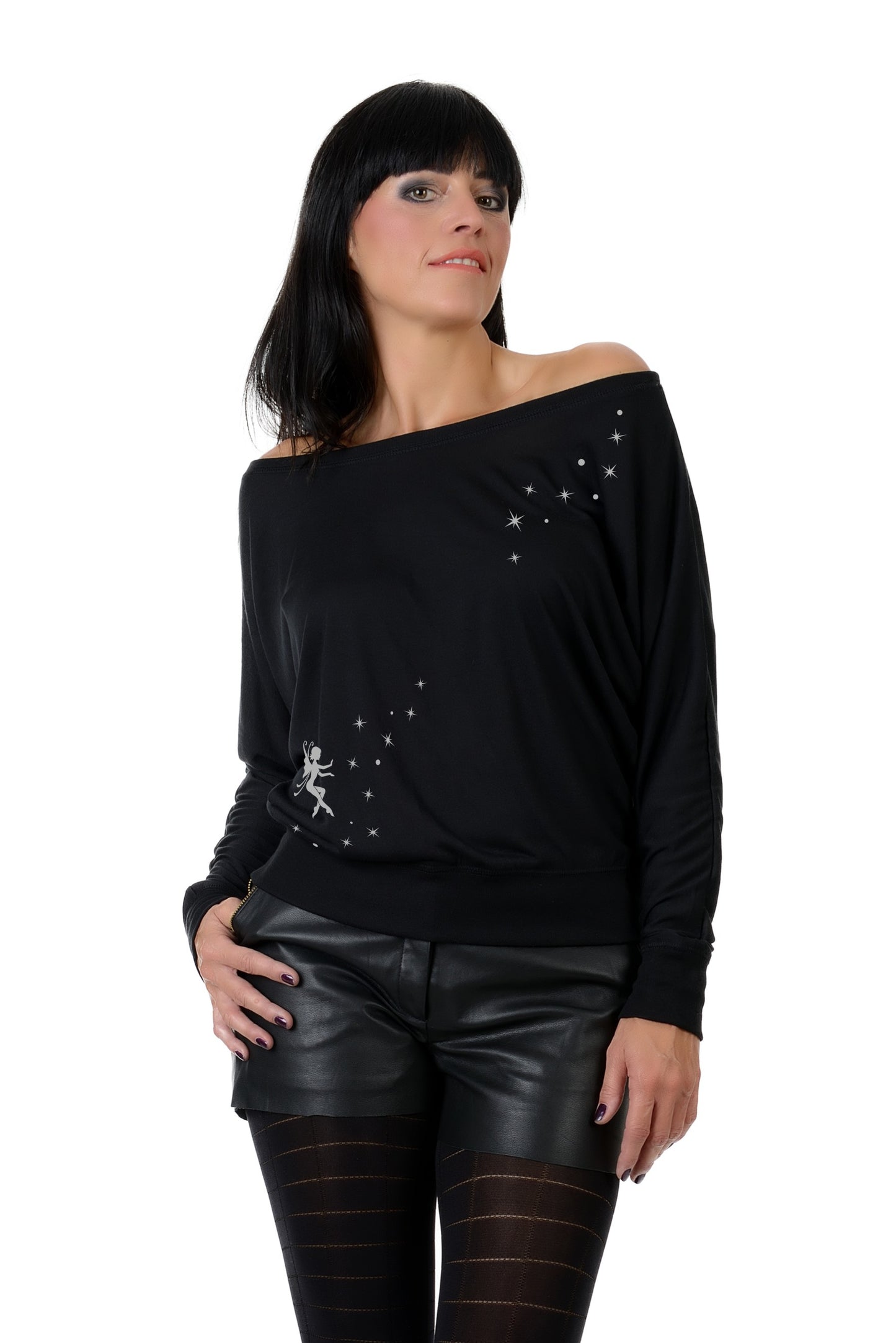 SALE Größe 3XL Longsleeve Feenstaub grau