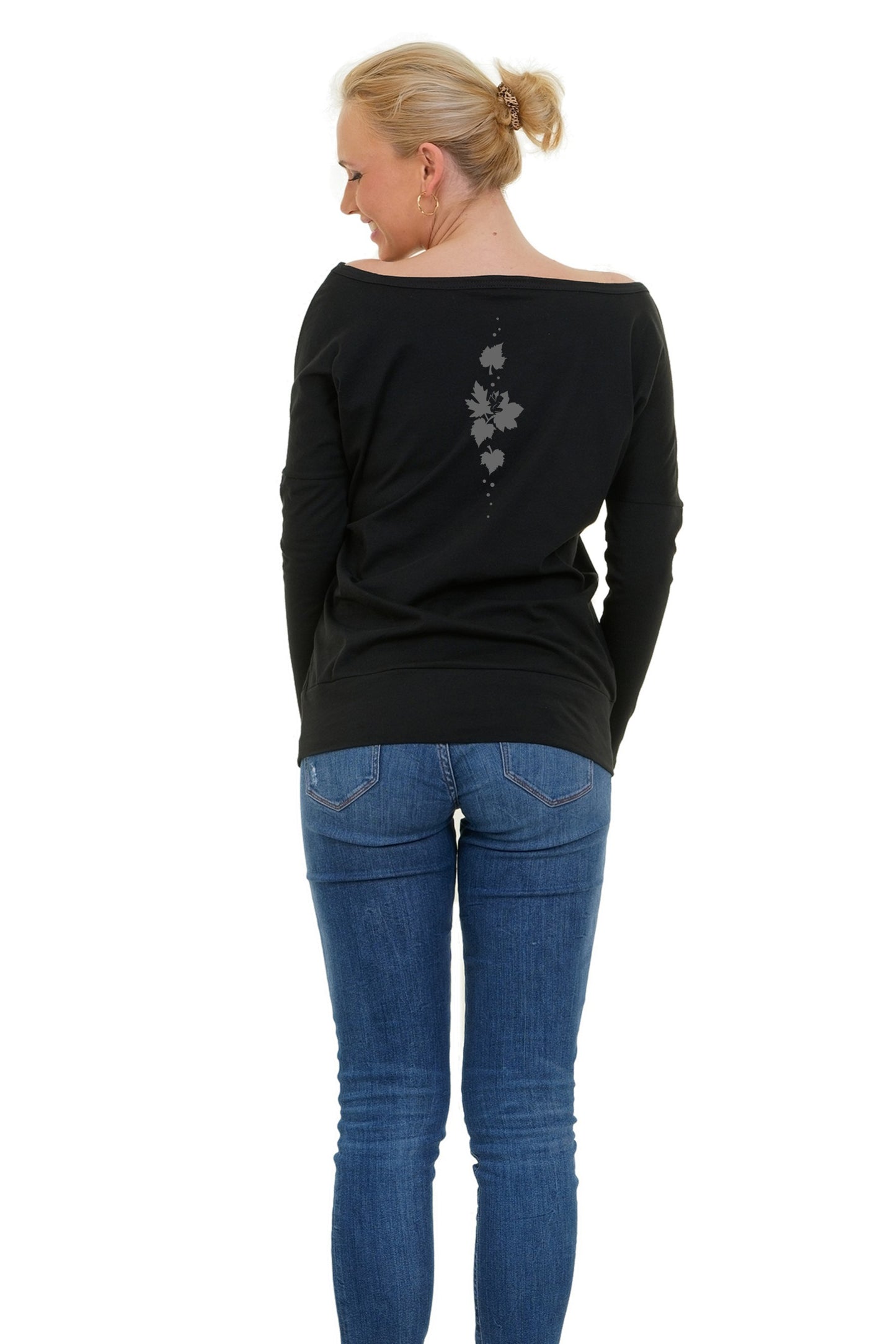 Longsleeve Blattzauber grau