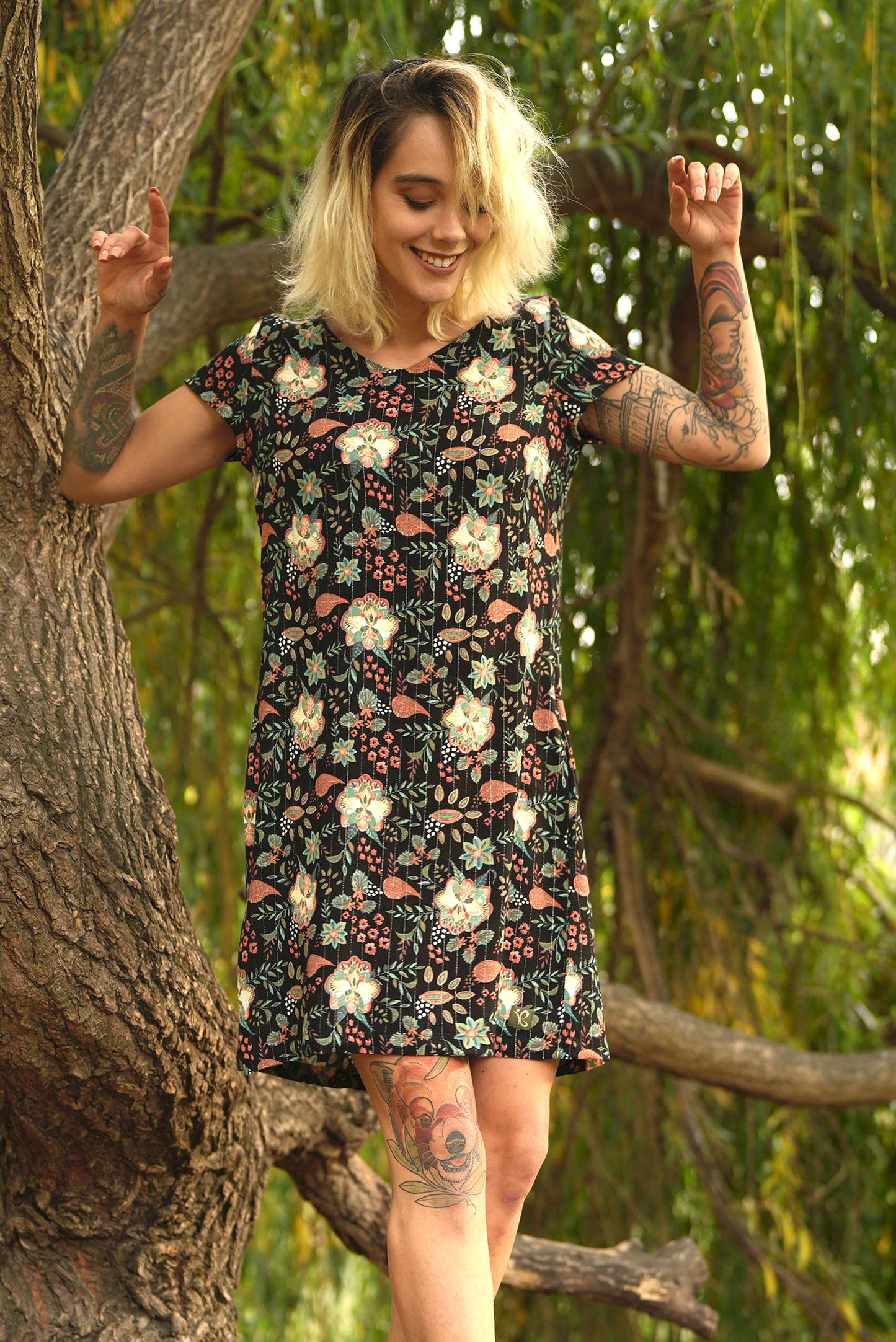 Webkleid Sommertraum Golden Flower von 3Elfen, Ansicht 2