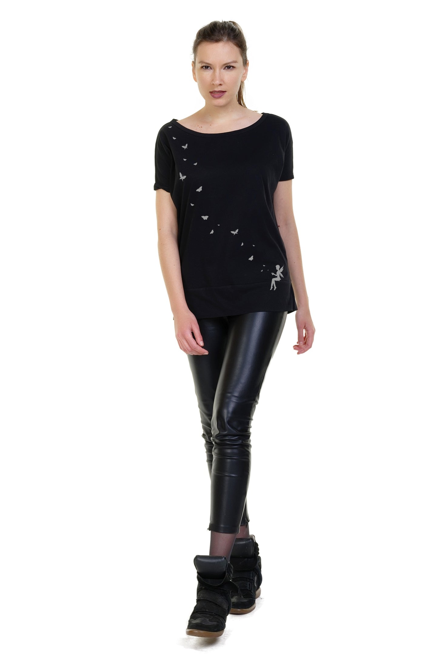 Chemise Miss Girlie Papillon Elfe gris