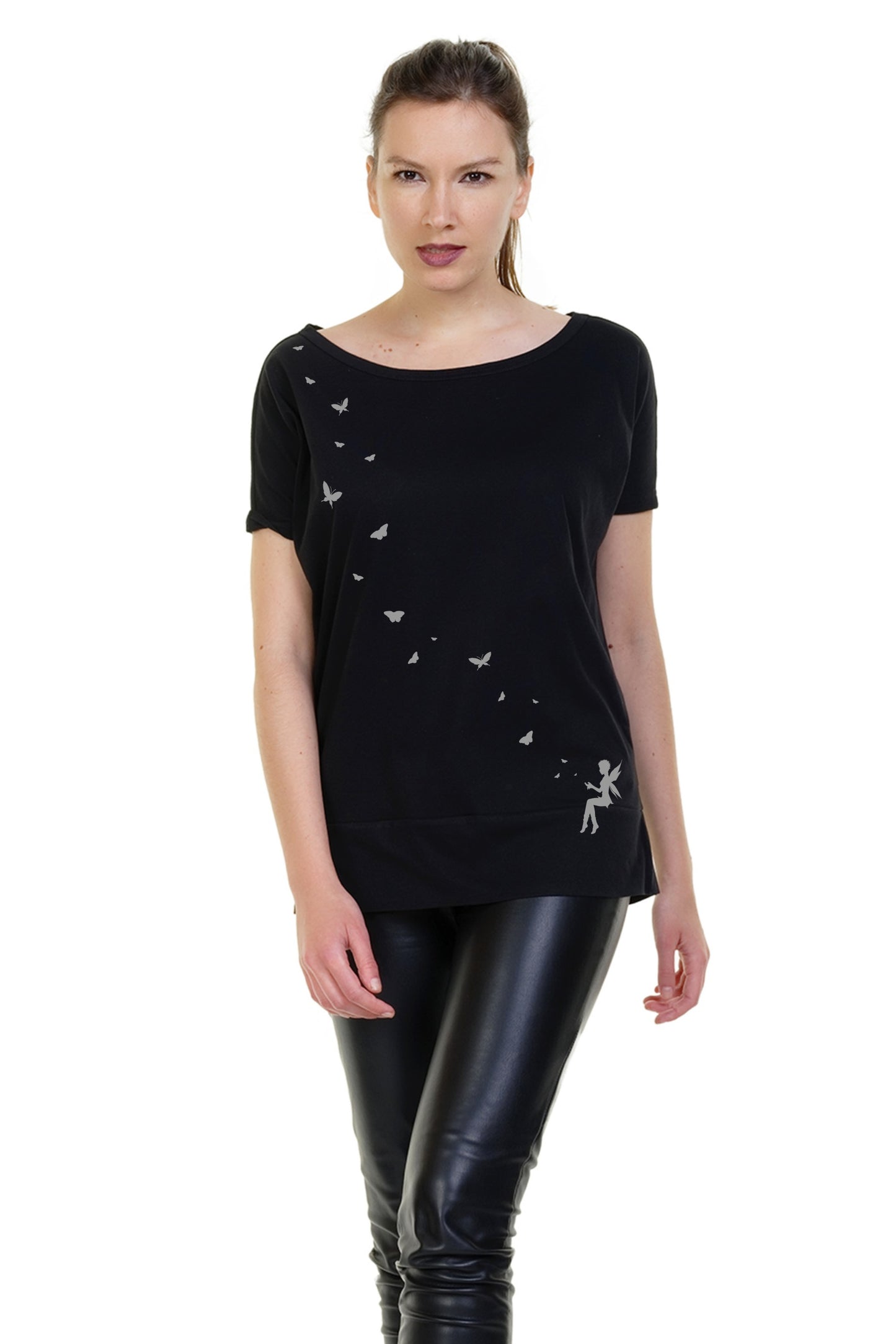 Chemise Miss Girlie Papillon Elfe gris