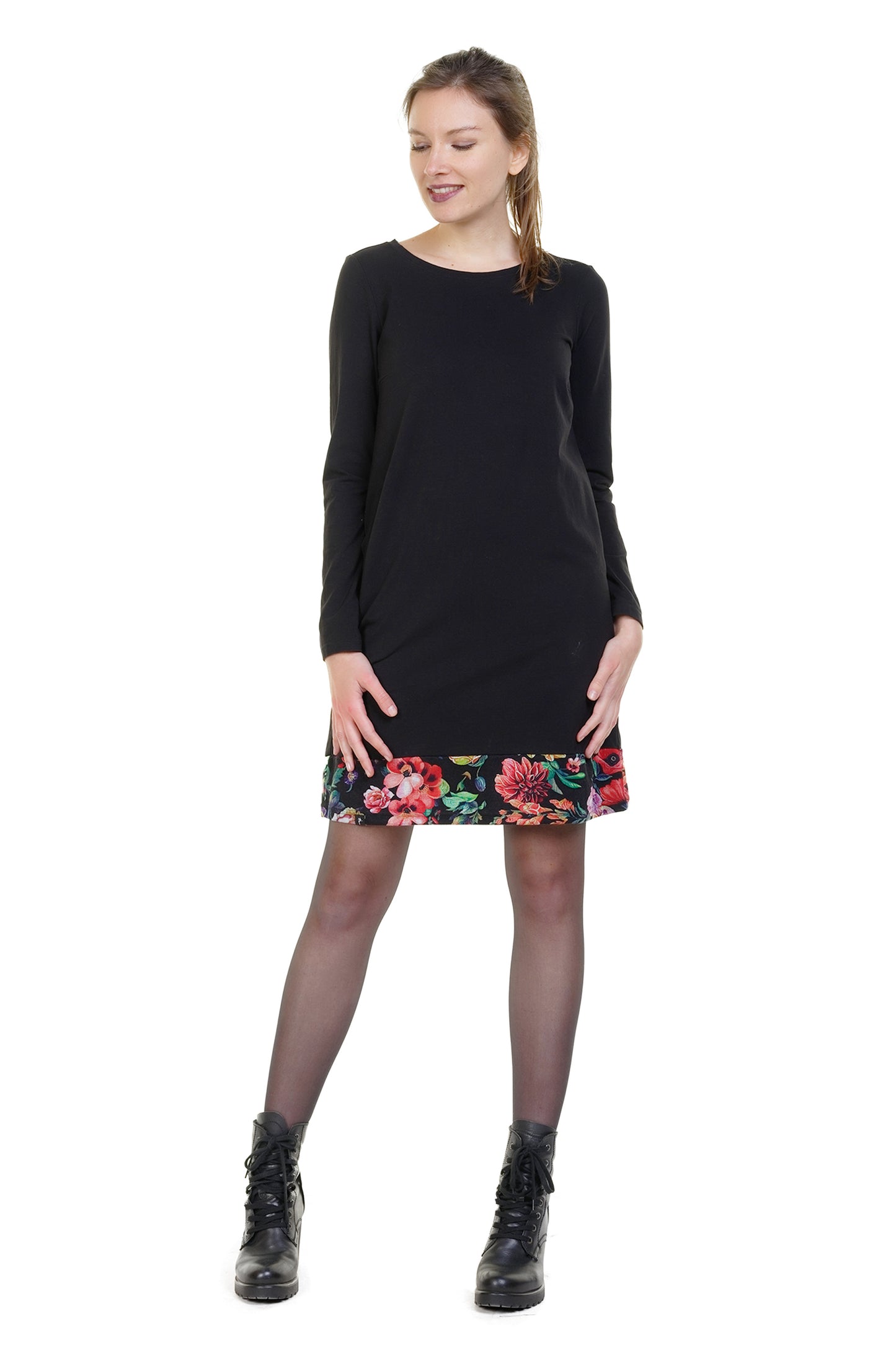 Miss Sixtie Kleid schwarz mystic Rose