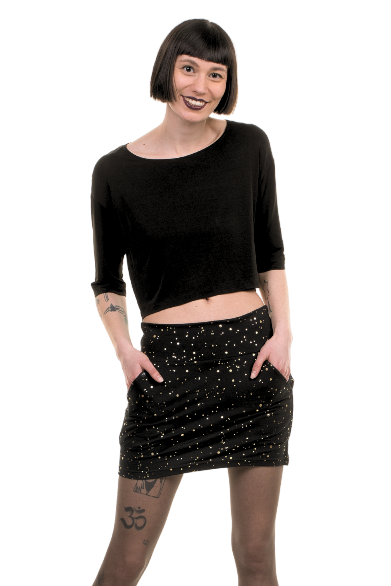 Pocket skirt black