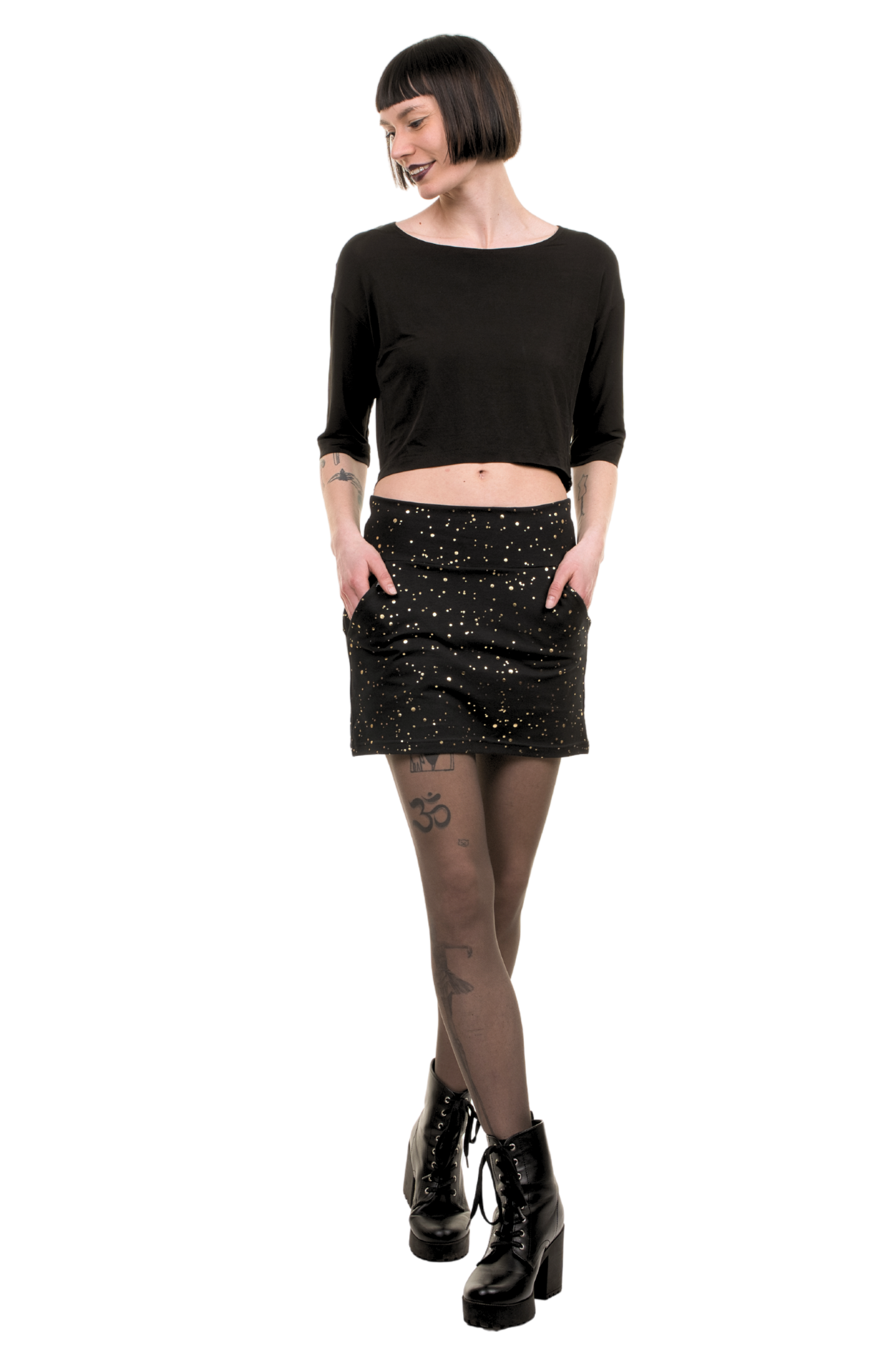 Pocket skirt black