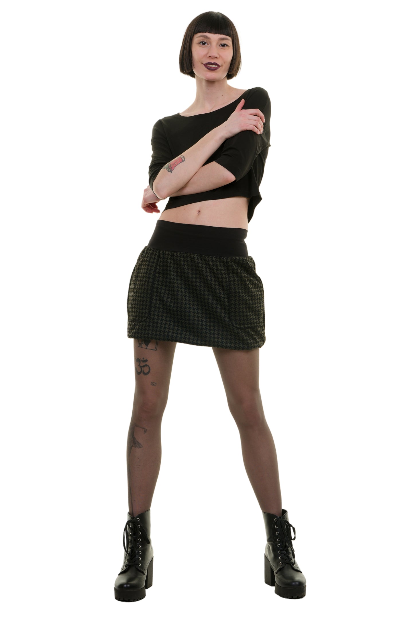 Balloon skirt green retro