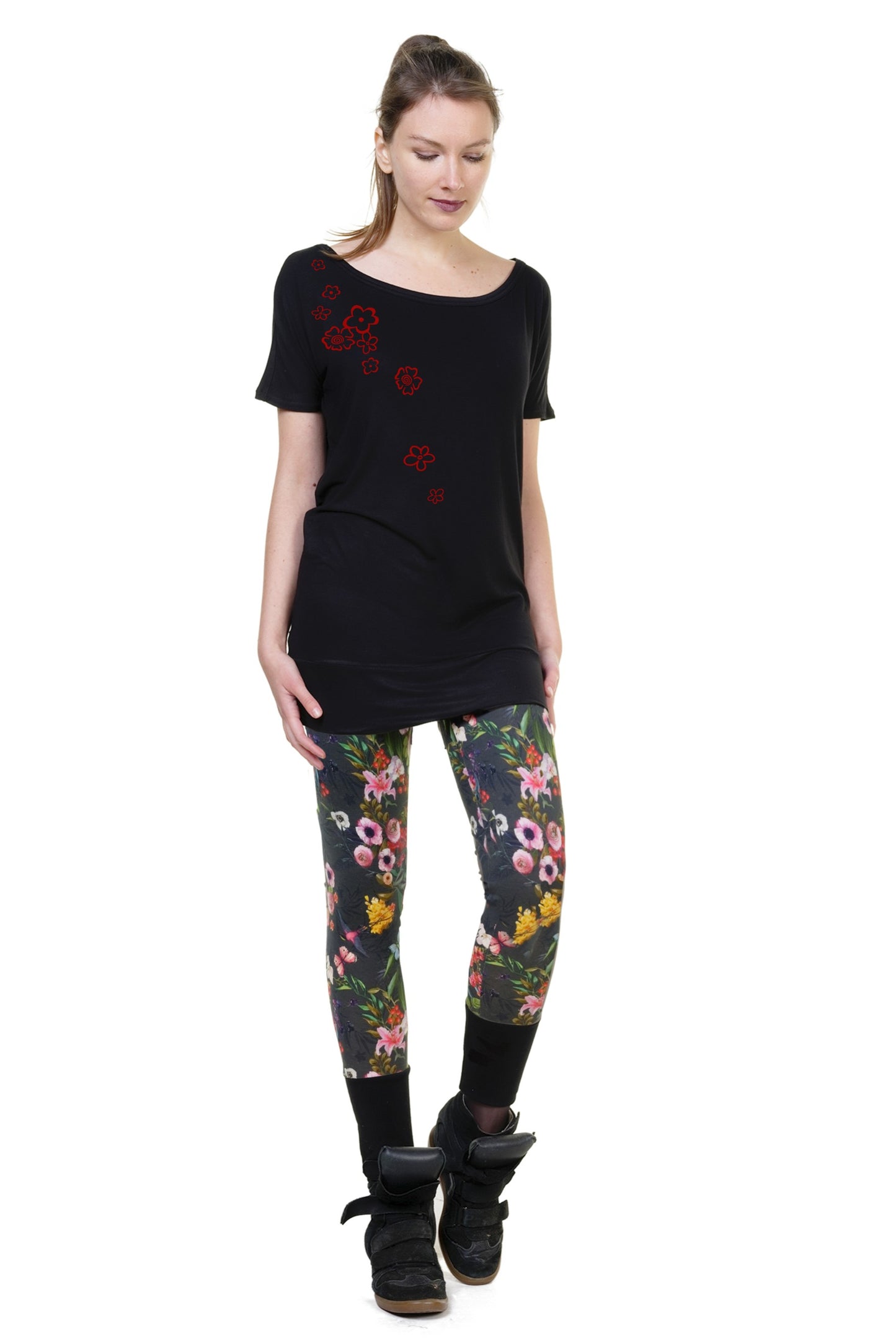 SALE Größe XS Shortdress Blumen rot