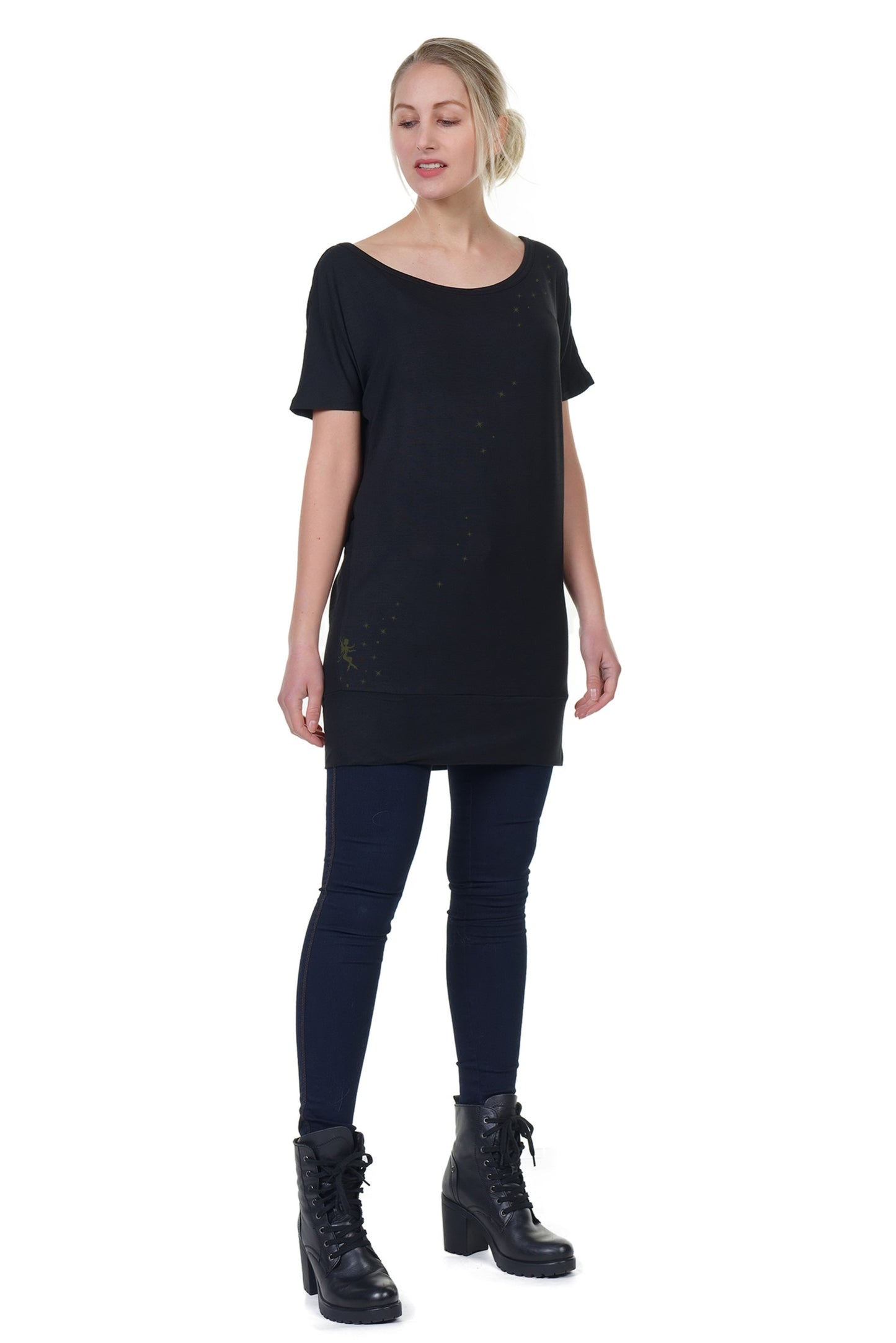 Robe courte fée poussière vert