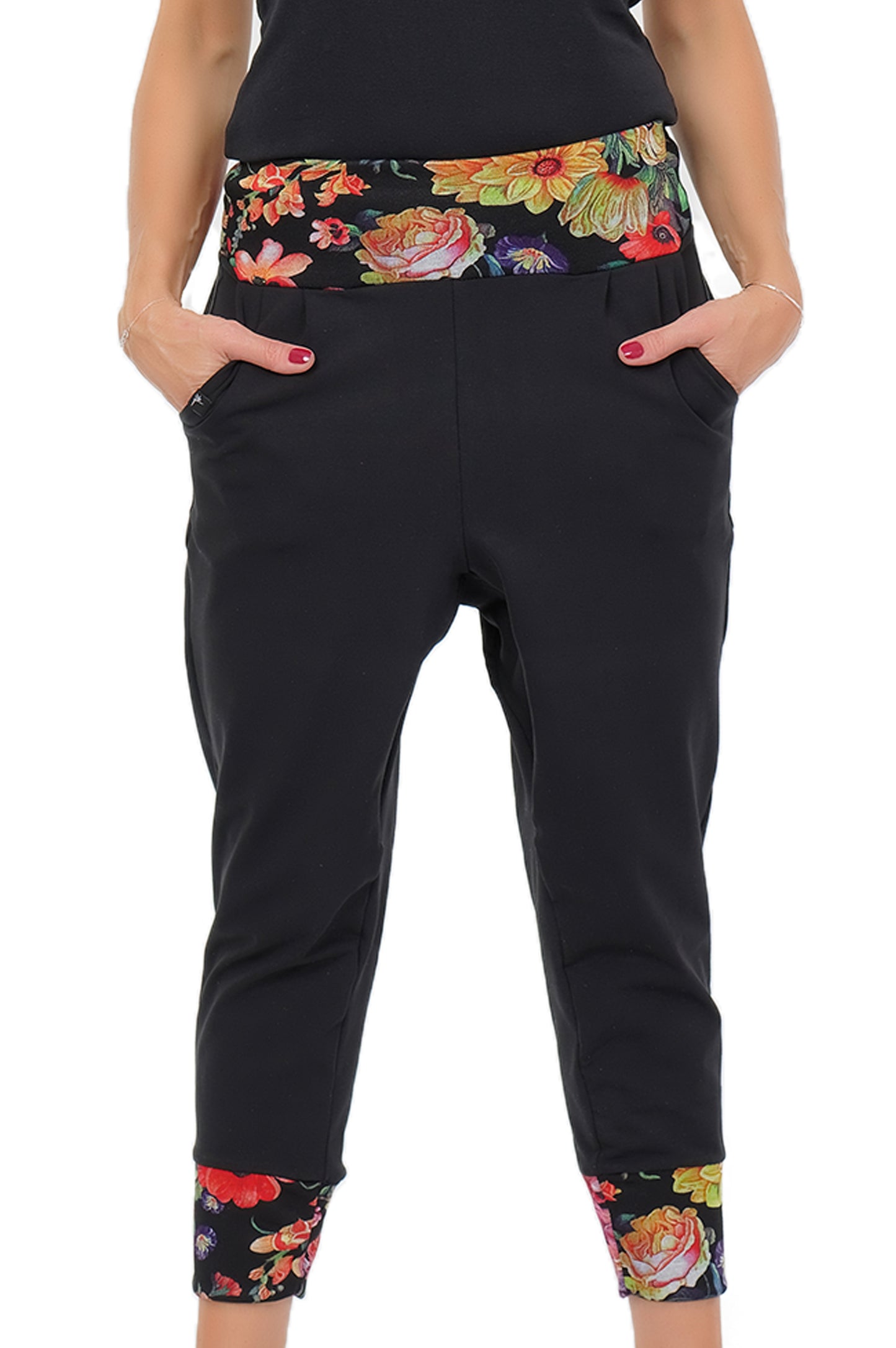 Yoga Hose ¾ schwarz mystic rose