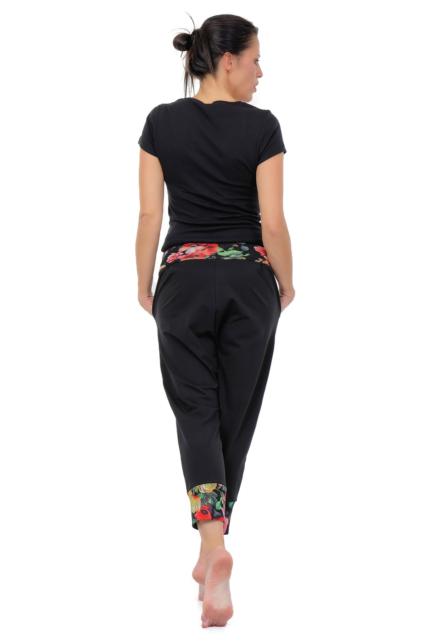 Yoga Hose ¾ schwarz mystic rose