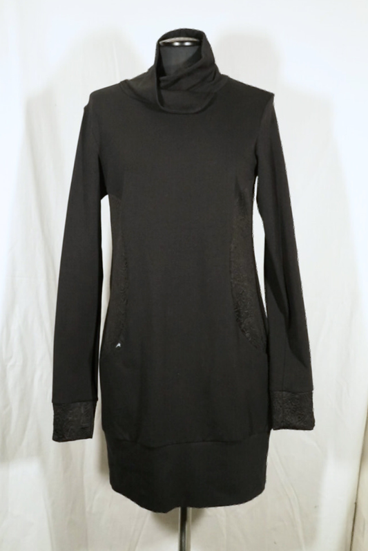2. Hand Hoodie Kleid mit Kragen S