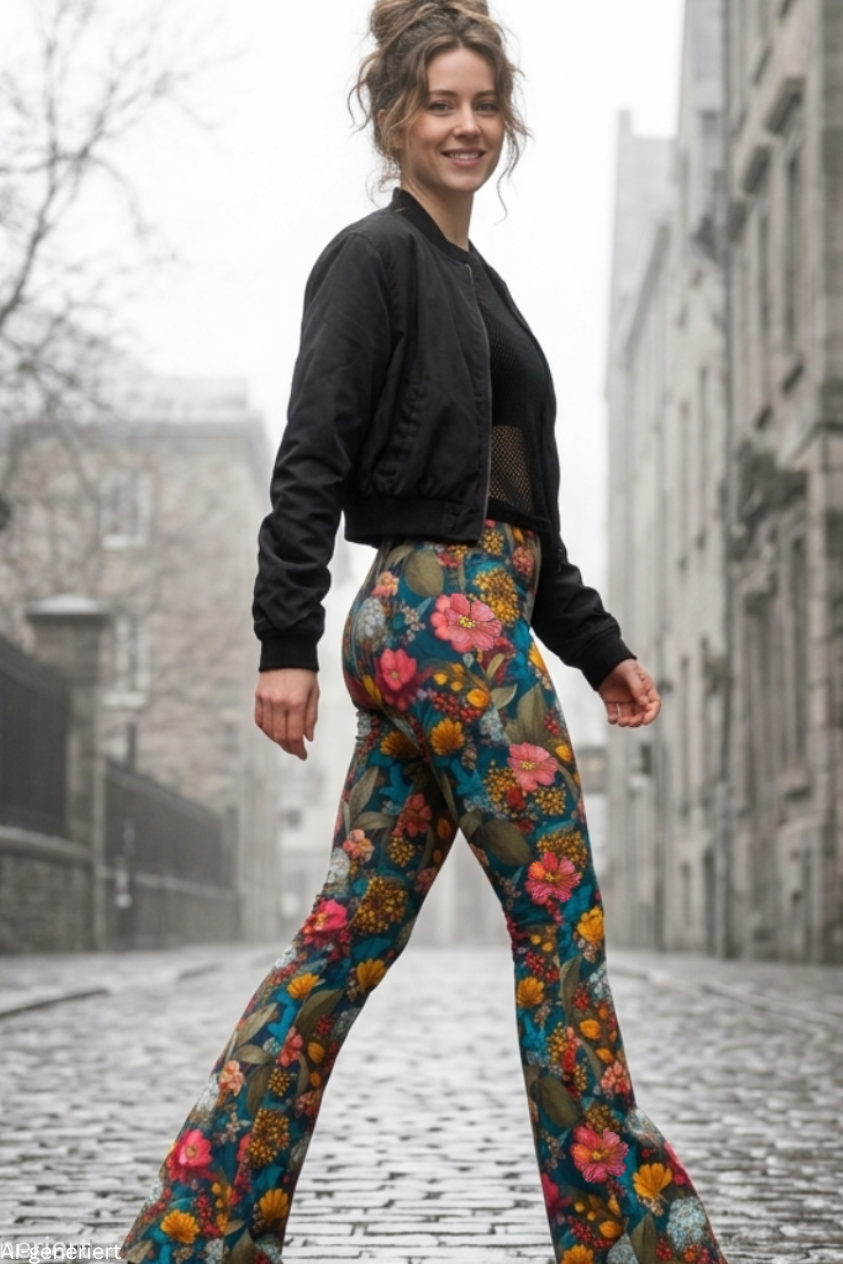 Winter Flare Leggings Blumenmeer