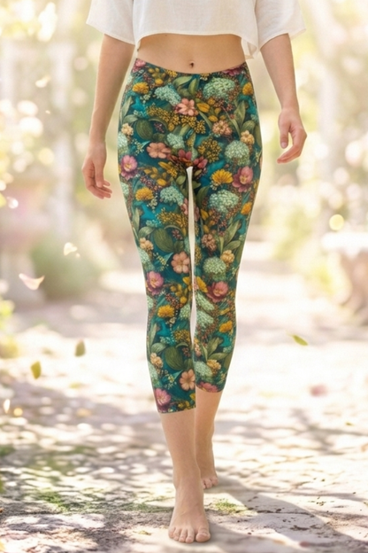 Capri Leggins Blumenmeer