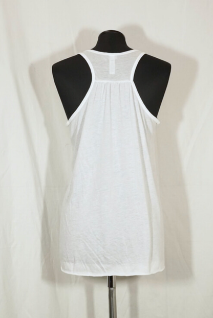 Weißes Tanktop – Second Hand Einzelstück, Größe L, Ansicht 2