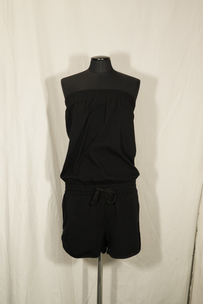 2. Hand  Schwarzes Jumpsuit mit Bund und Taschen XL