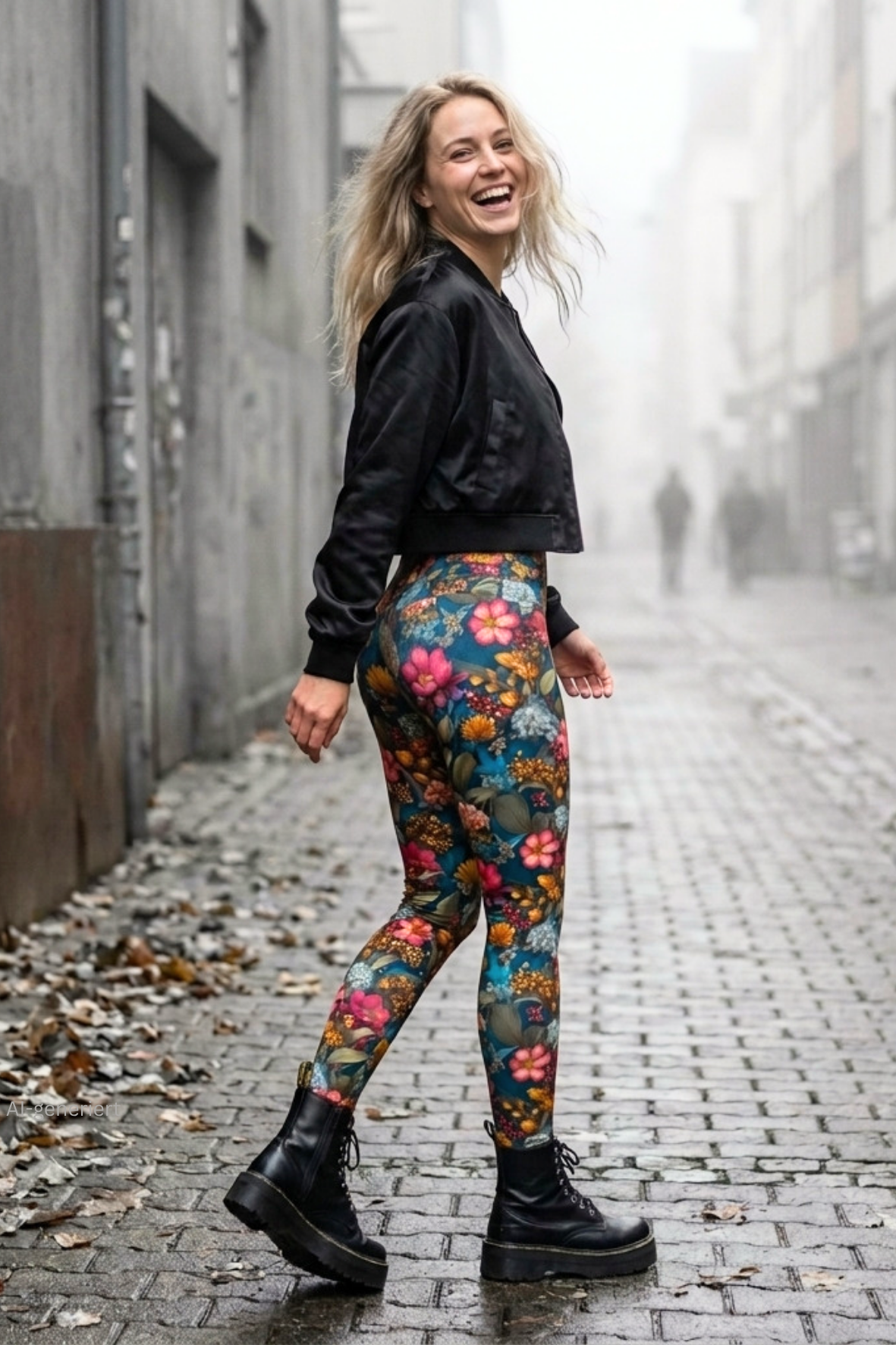 Winter Leggings Blumenmeer