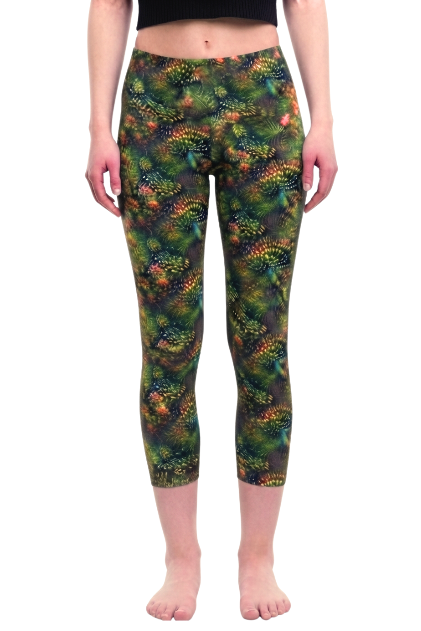 Capri Leggins little peacock