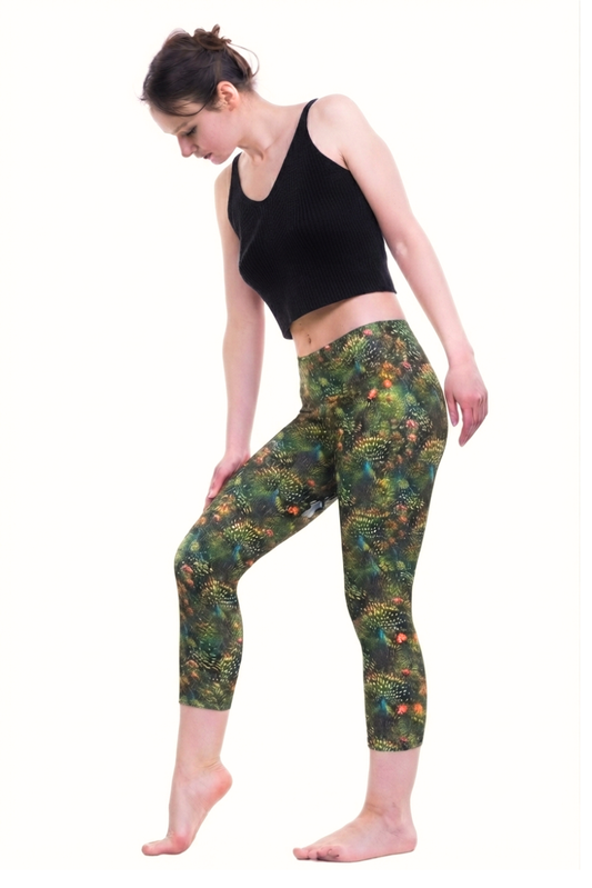 Capri Leggins little peacock