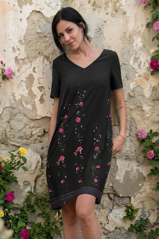 Webkleid Sommertraum Blütenranke