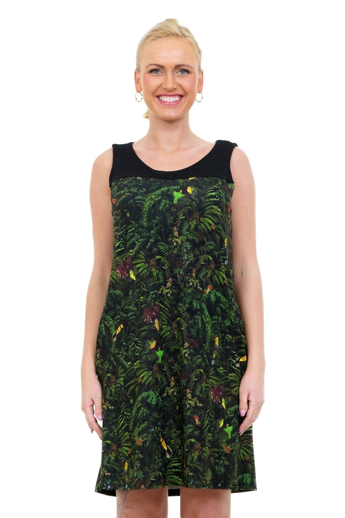 SALE Größe S Linien Kleid dschungel