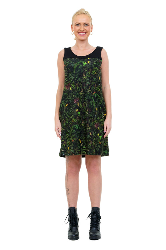 SALE Größe XXL Linien Kleid dschungel