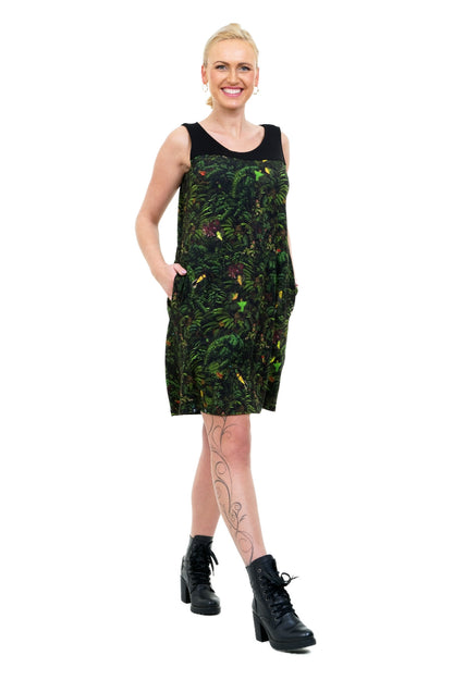 SALE Größe S Linien Kleid dschungel