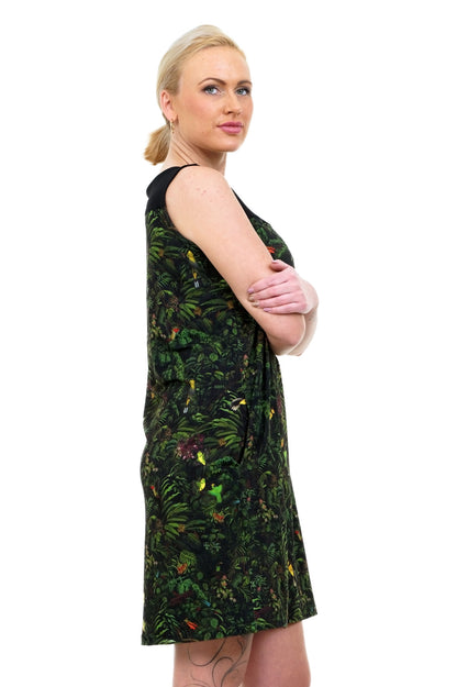 SALE Größe S Linien Kleid dschungel