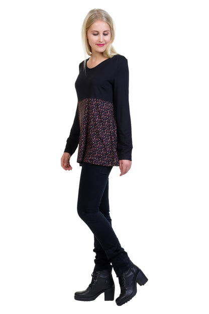 A Longsleeve rote Blümchen