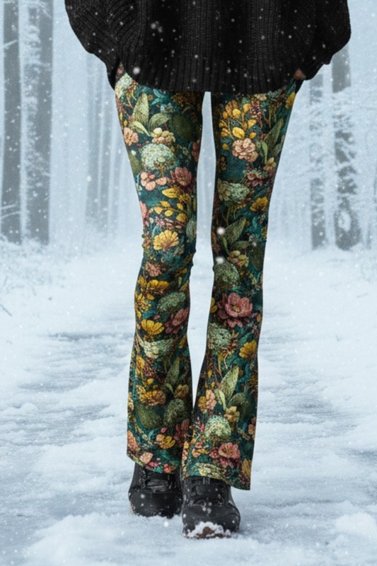 Flare Leggings Cool Days Night Meadow
