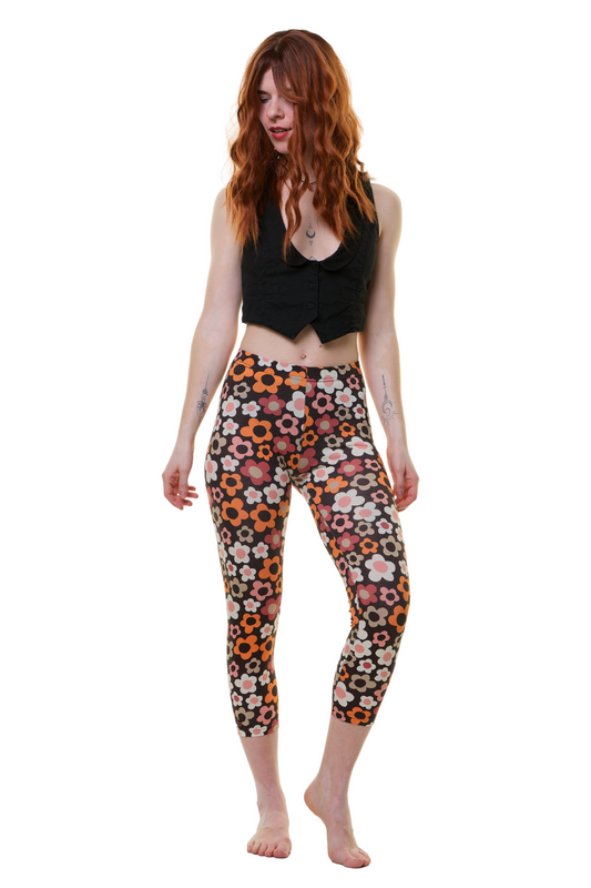 Capri Leggins retro Flower