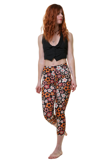 Capri Leggins retro Flower