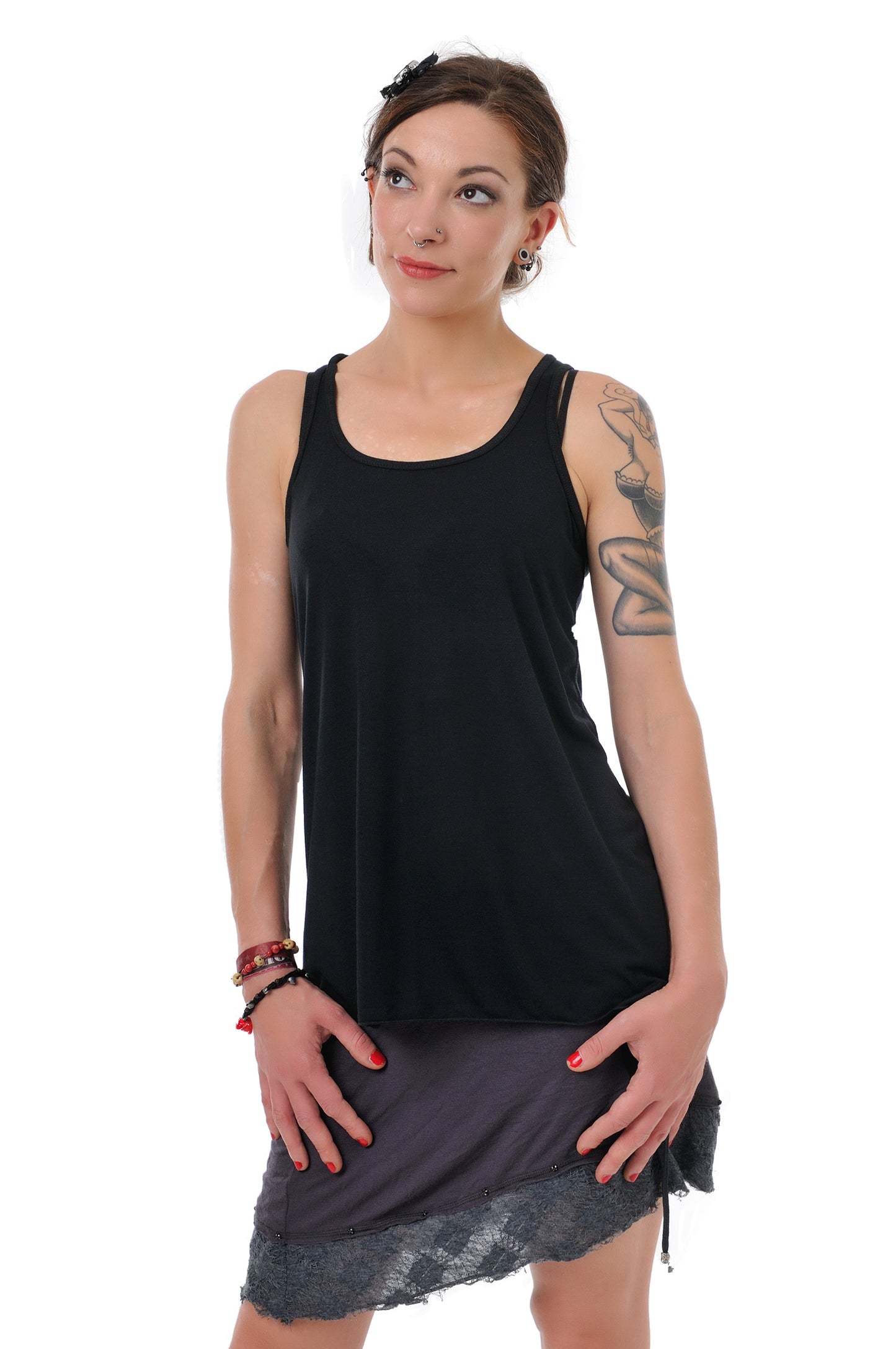 Racerback Shirt Black YinYang Elf