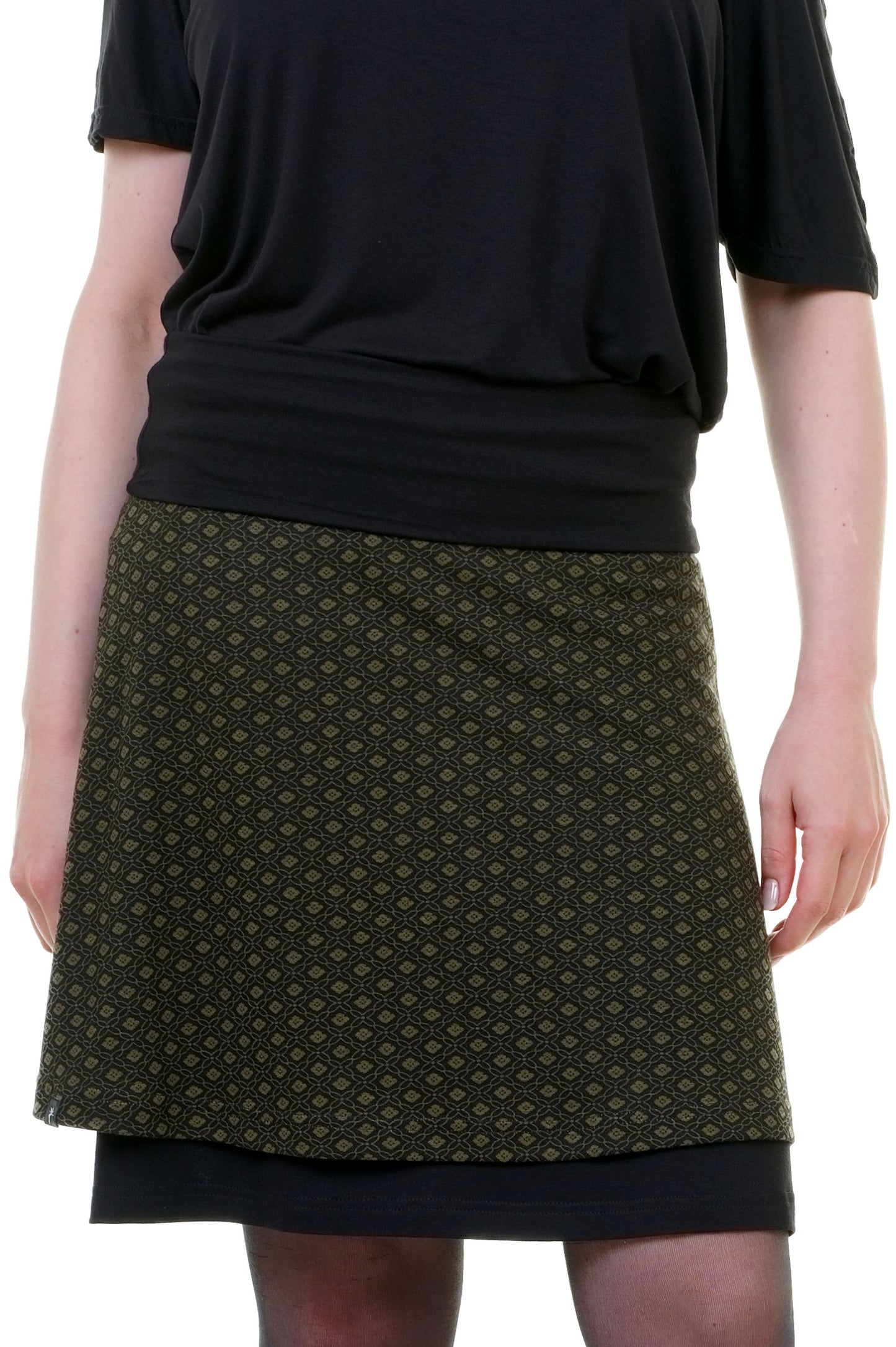 Double skirt green retro