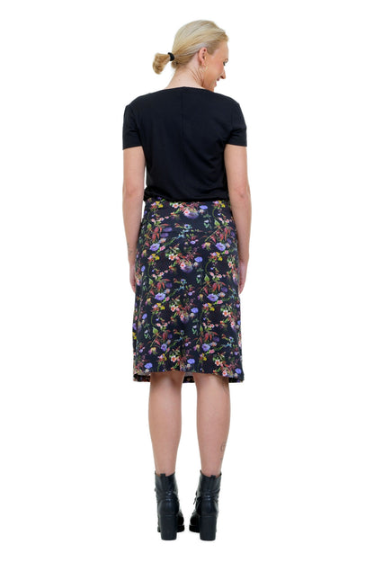 Elfen Rock lang lila Mohn